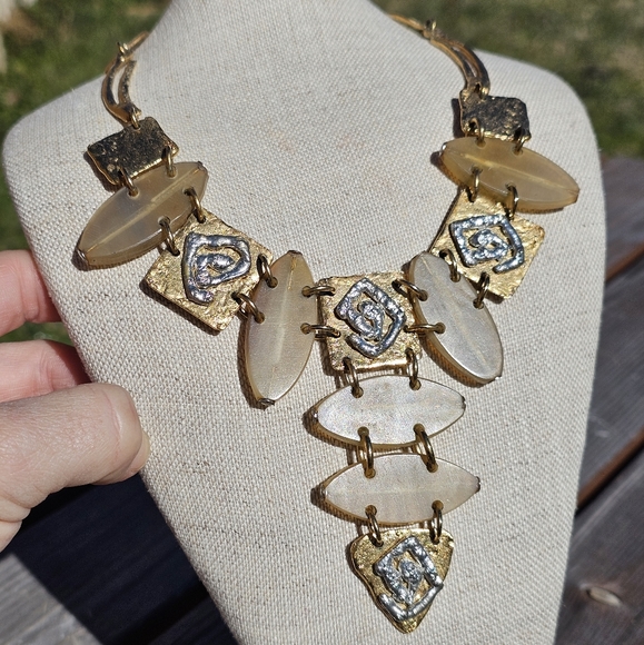J. Jansen mixed metal handmade necklace & bracelet set - Picture 6 of 10